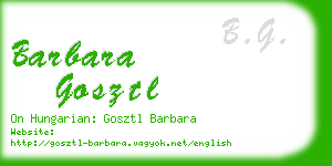 barbara gosztl business card